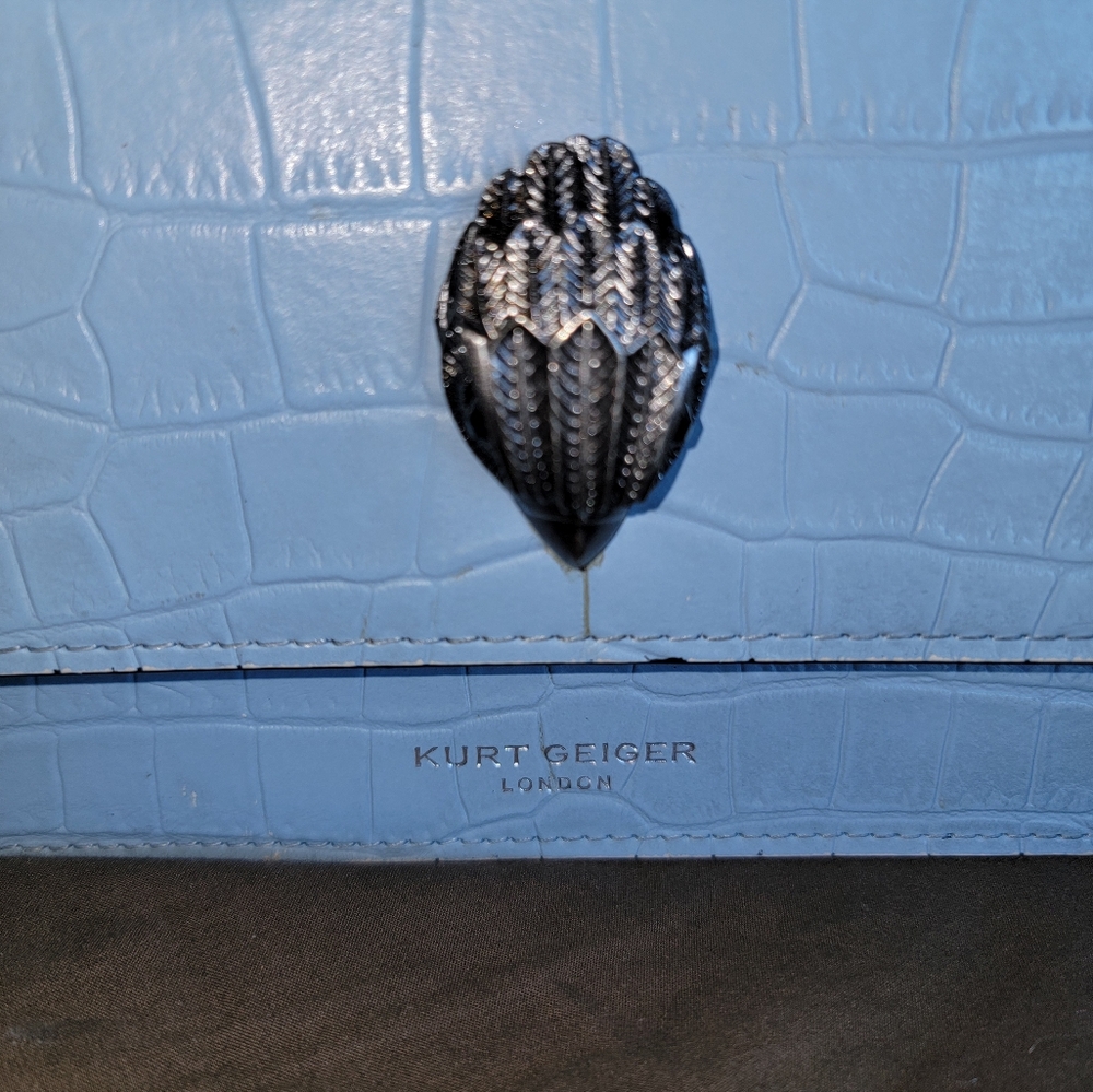 Kurt Geiger Shoreditch Croc Embossed Leather Hand Bag - Picture 2 of 14
